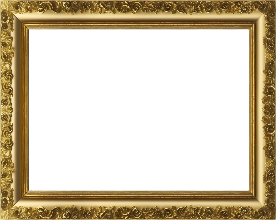 PNG Frame gold antique isolated classical